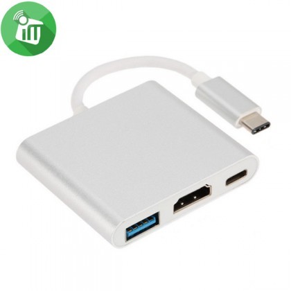 USB-C to 4K HDMI Adapter 3 IN 1 Type C Converter for Macbook